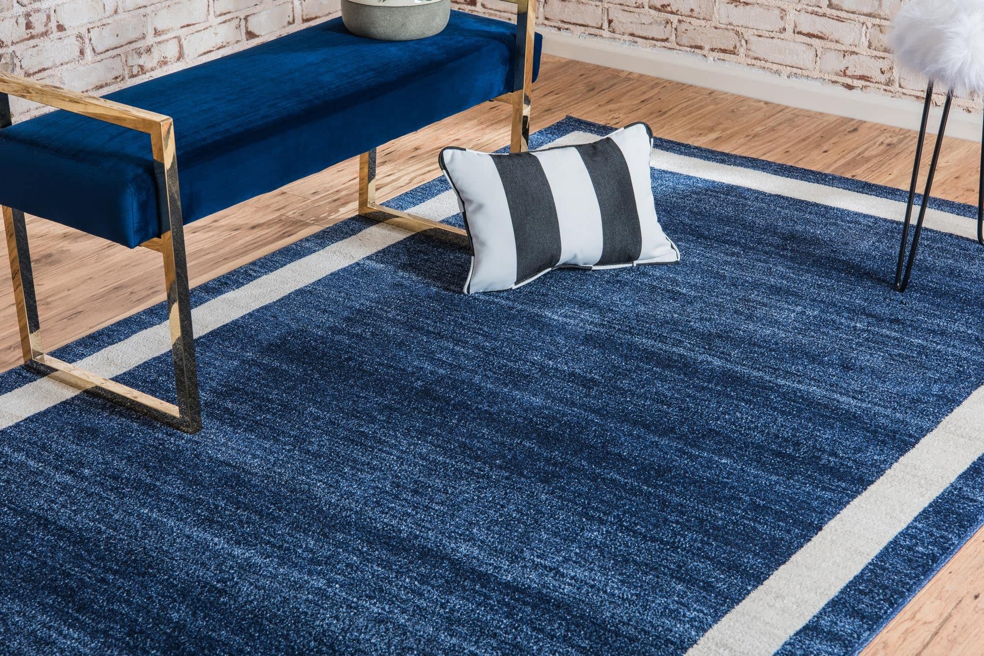 Rugs.com Angelica Collection Rug – 5' x 8' Navy Blue Medium Rug Perfect for Bedrooms, Dining Rooms, Living Rooms - Image 4