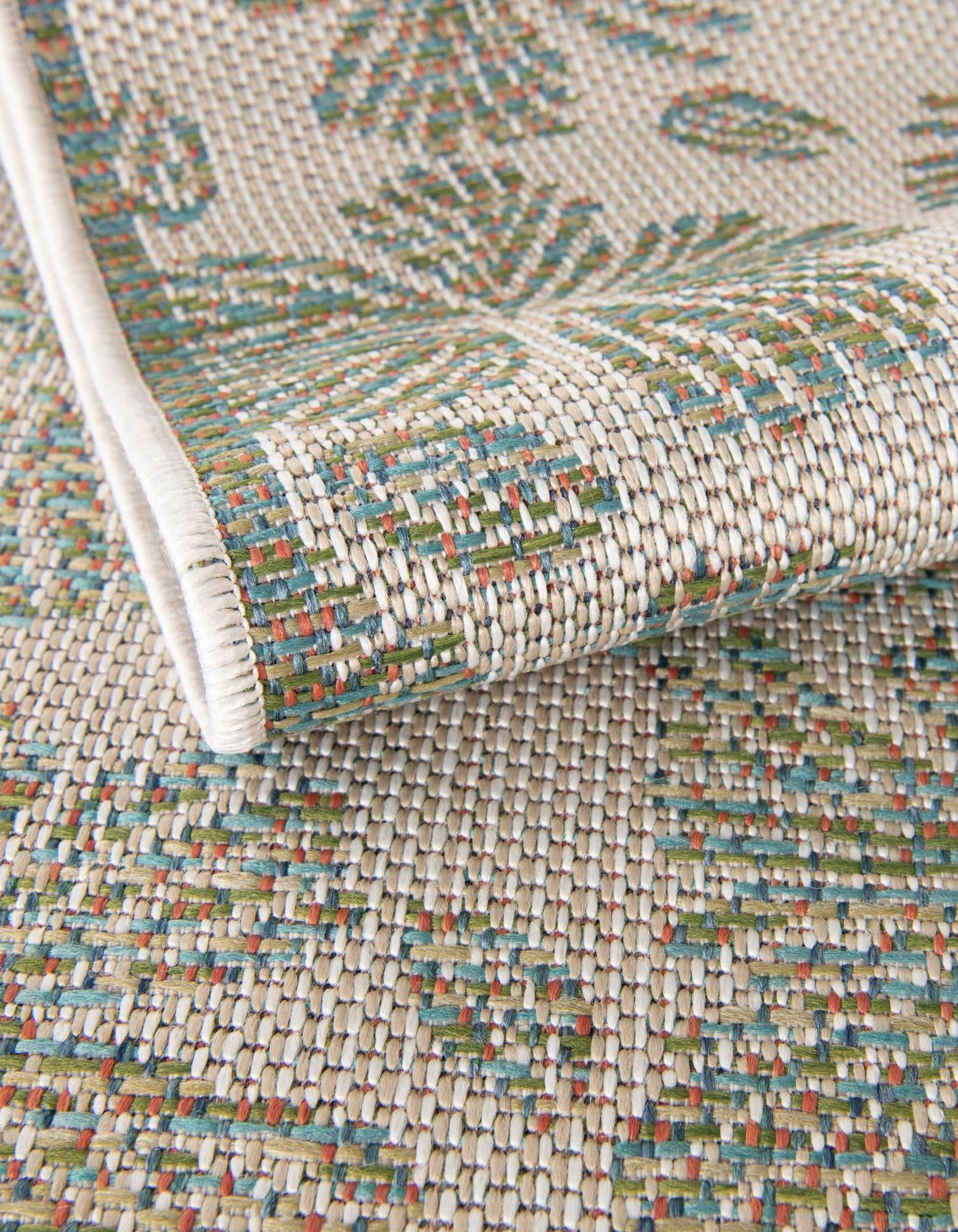 Rugs.com Baja Outdoor Collection Rug – 10 Ft Round Beige Medium-Pile Rug Perfect for Kitchens, Dining Rooms - Image 5