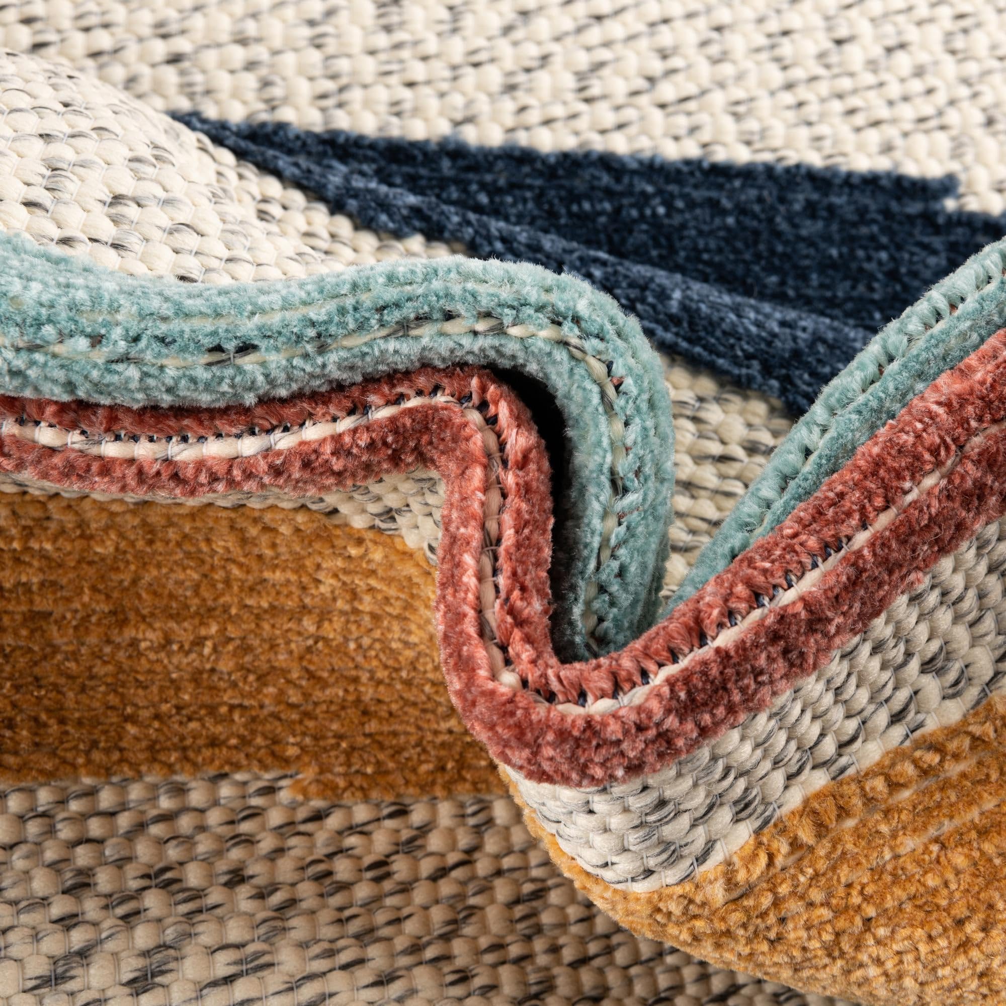 Rugs.com Belize Outdoor Collection Rug – 3 Ft Round Ivory Flatweave-Pile Rug Perfect for Kitchens, Dining Rooms - Image 9