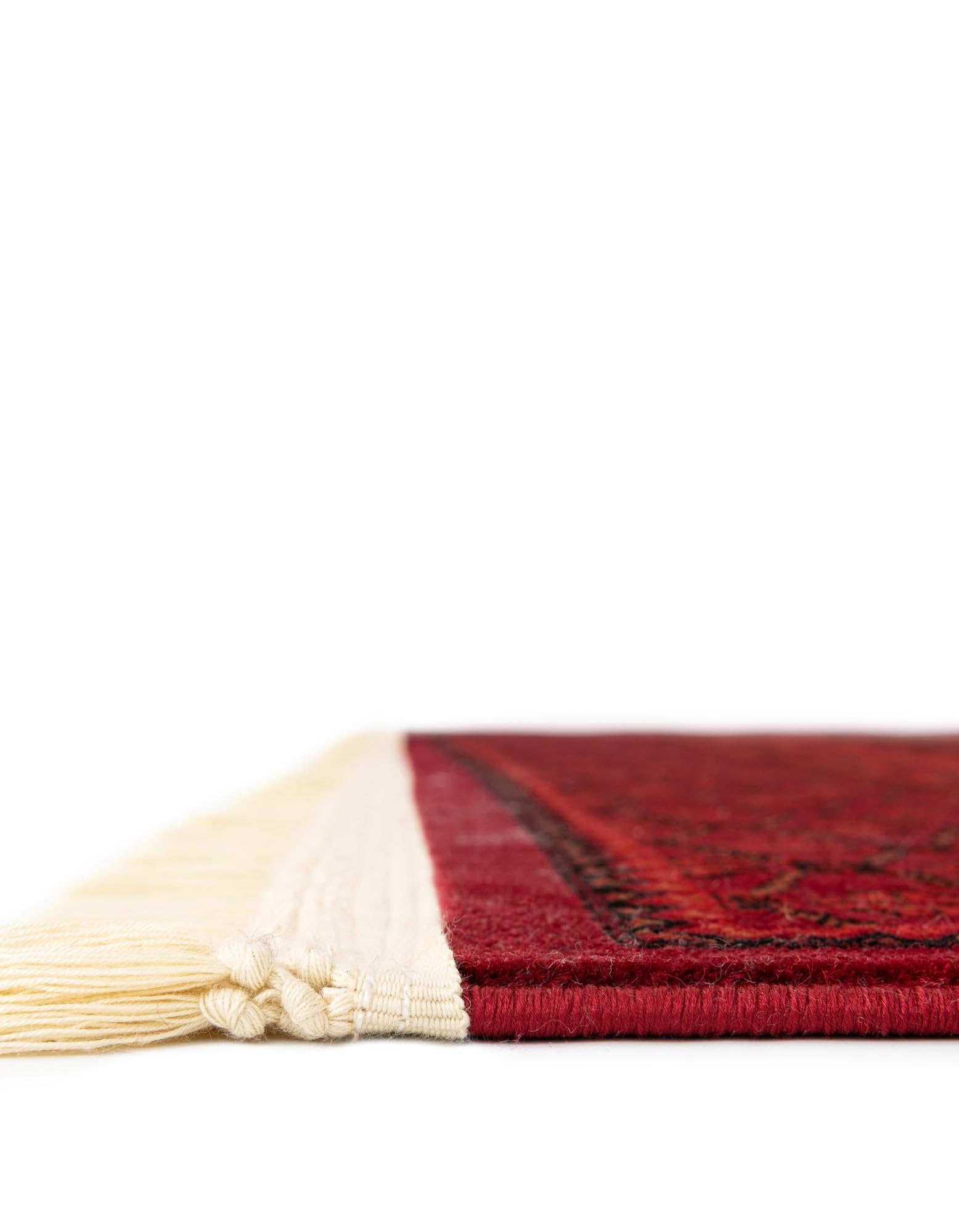 Rugs.com Bokhara Collection Rug – 5 Ft Square Red Medium-Pile Rug Perfect for Living Rooms, Kitchens, Entryways - Image 5
