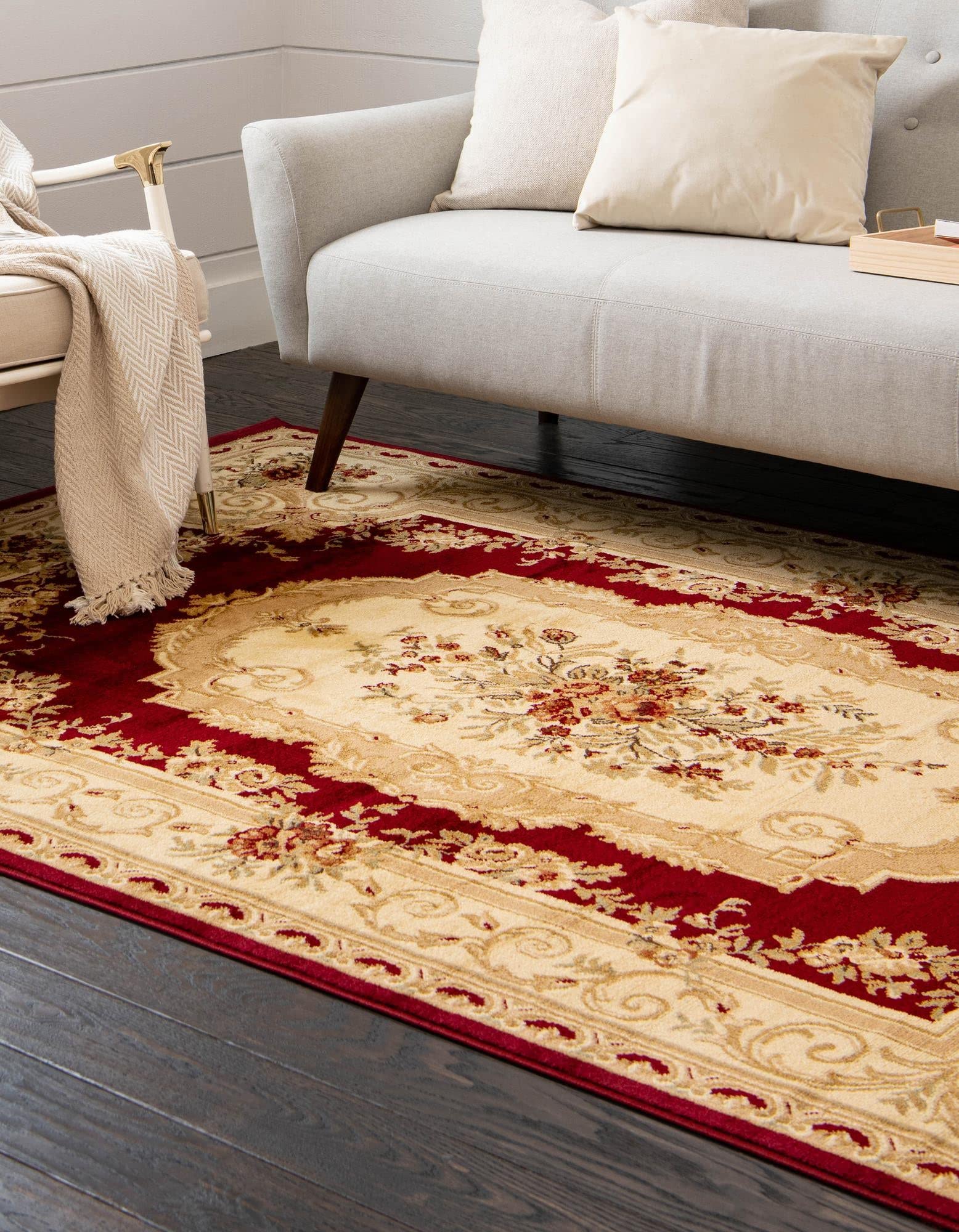 Rugs.com Chateau Collection Rug – 2' x 3' Red Medium Rug Perfect for Entryways, Kitchens, Breakfast Nooks, Accent Pieces - Image 5