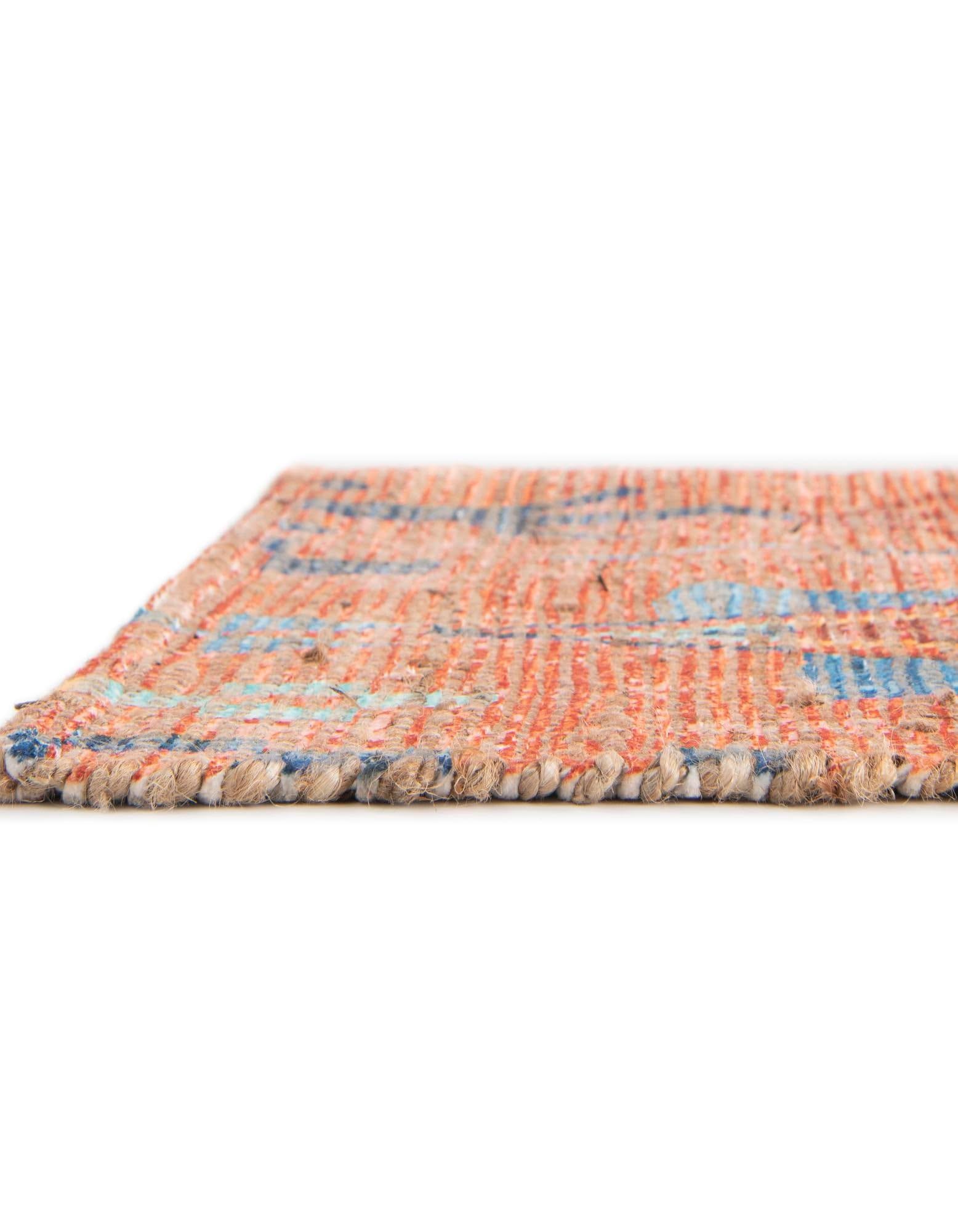 Rugs.com Chenille Jute Collection Rug – 8 Ft Square Rust Red Medium-Pile Rug Perfect for Living Rooms, Kitchens, Entryways - Image 5