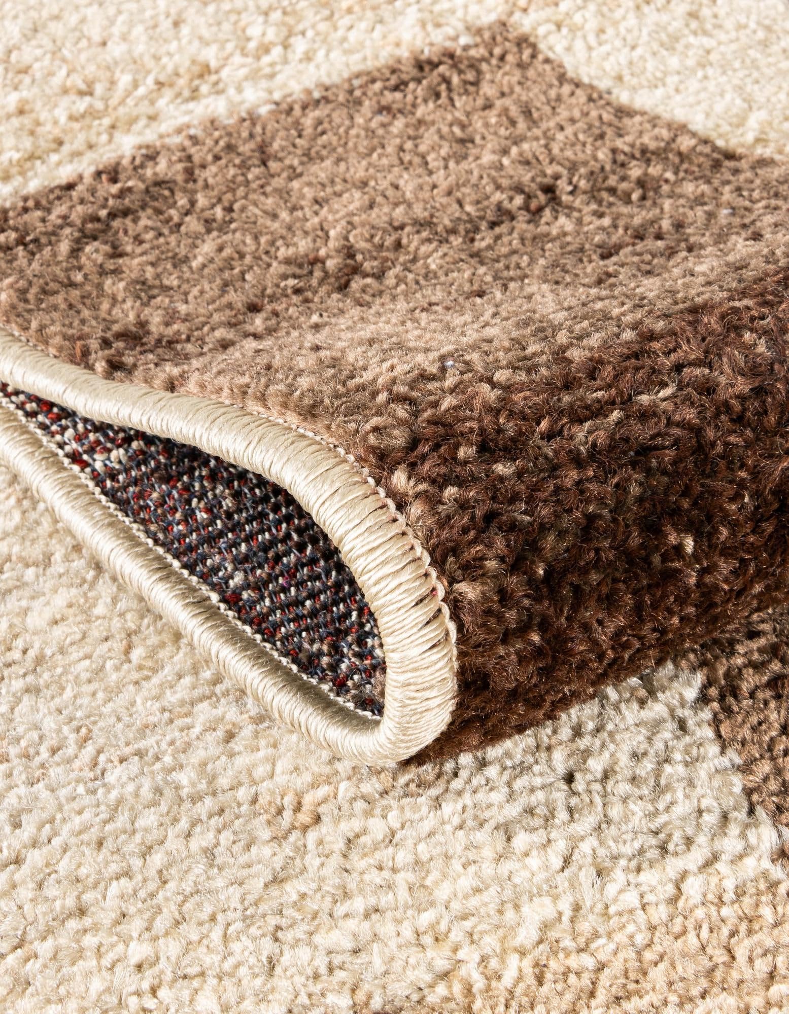 Rugs.com Equinox Collection Rug – 4 Ft Round Light Brown Low-Pile Rug Perfect for Kitchens, Dining Rooms - Image 6