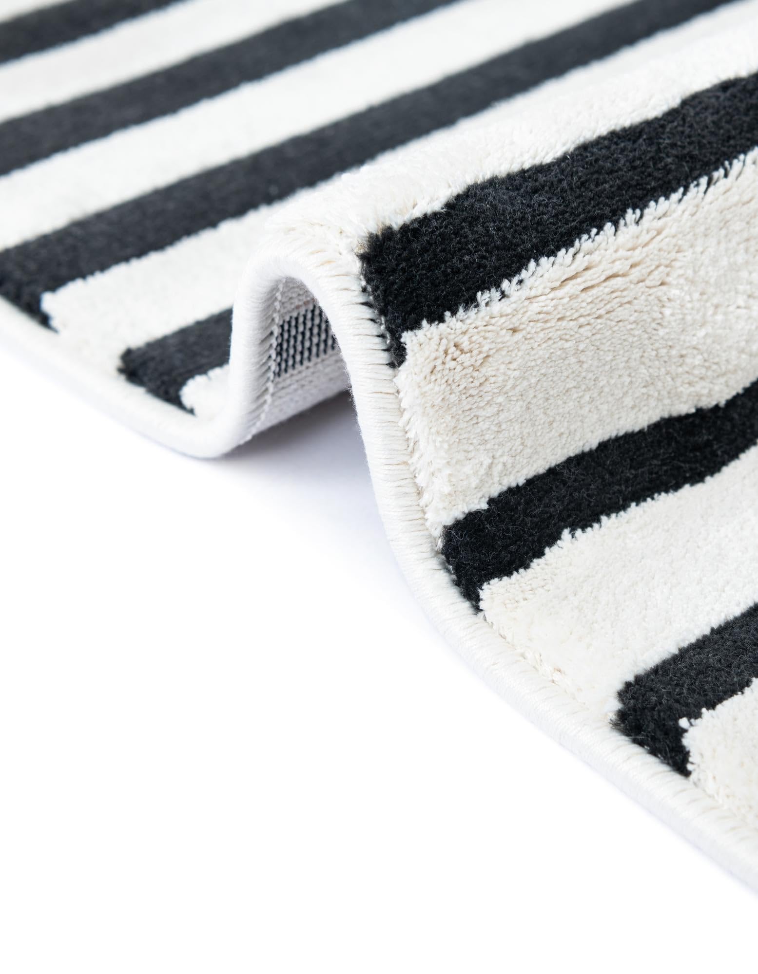 Rugs.com Milano Collection Rug – 10 Ft Square Black and White Medium-Pile Rug Perfect for Living Rooms, Kitchens, Entryways - Image 9