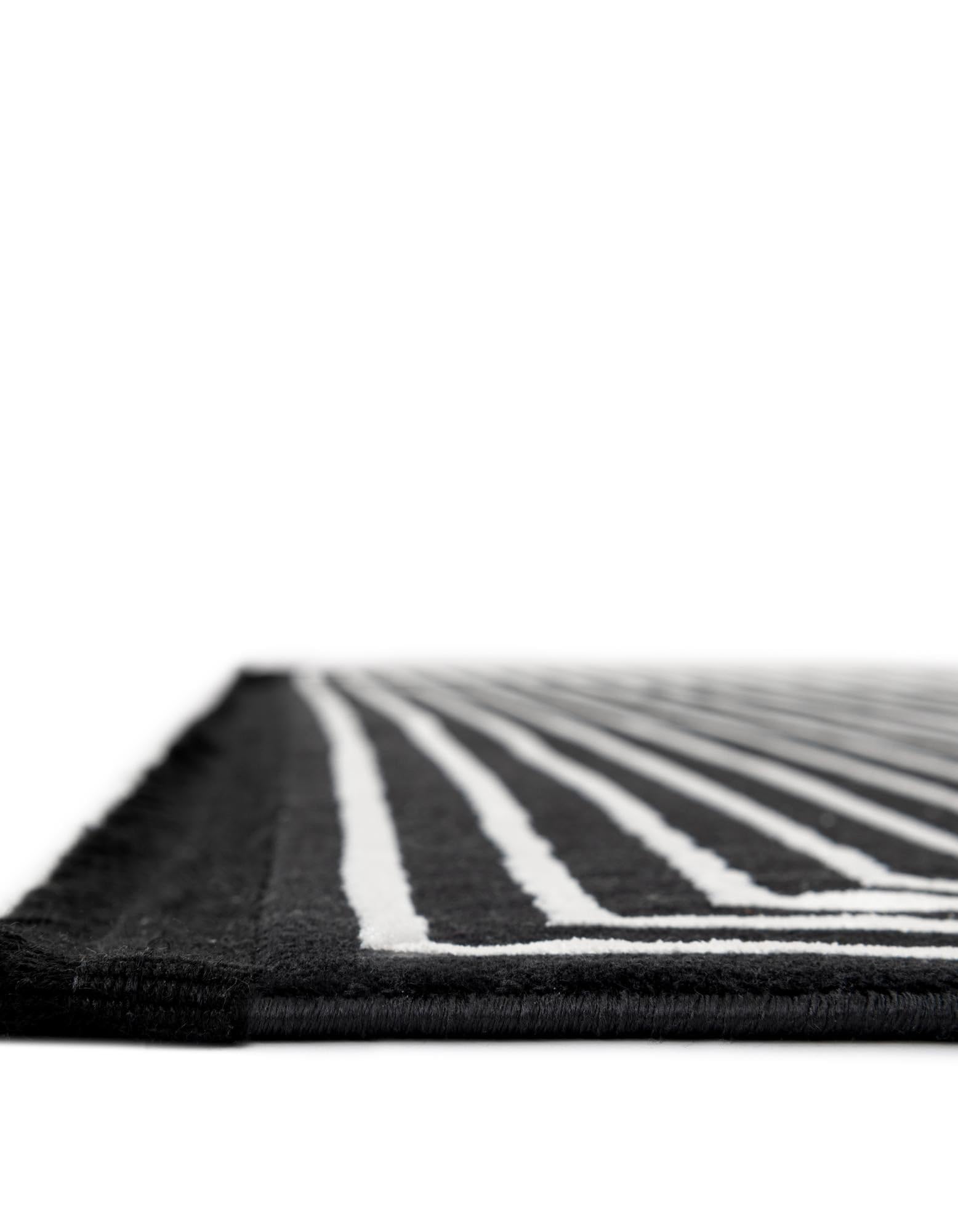 Rugs.com Milano Collection Rug – 9x12 Black and White Medium-Pile Rug Perfect for Living Rooms, Large Dining Rooms, Open Floorplans - Image 6