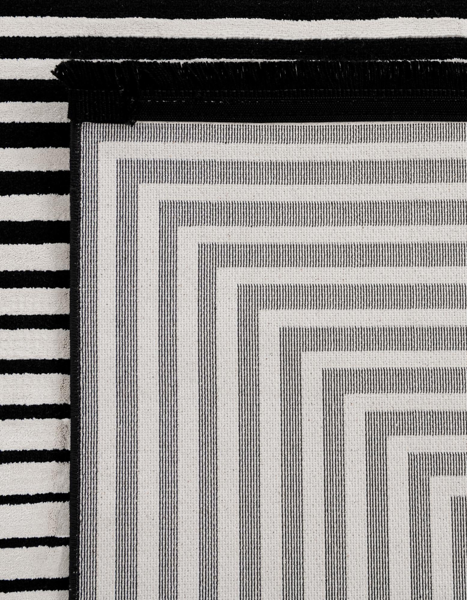 Rugs.com Milano Collection Rug – 9x12 Black and White Medium-Pile Rug Perfect for Living Rooms, Large Dining Rooms, Open Floorplans - Image 8