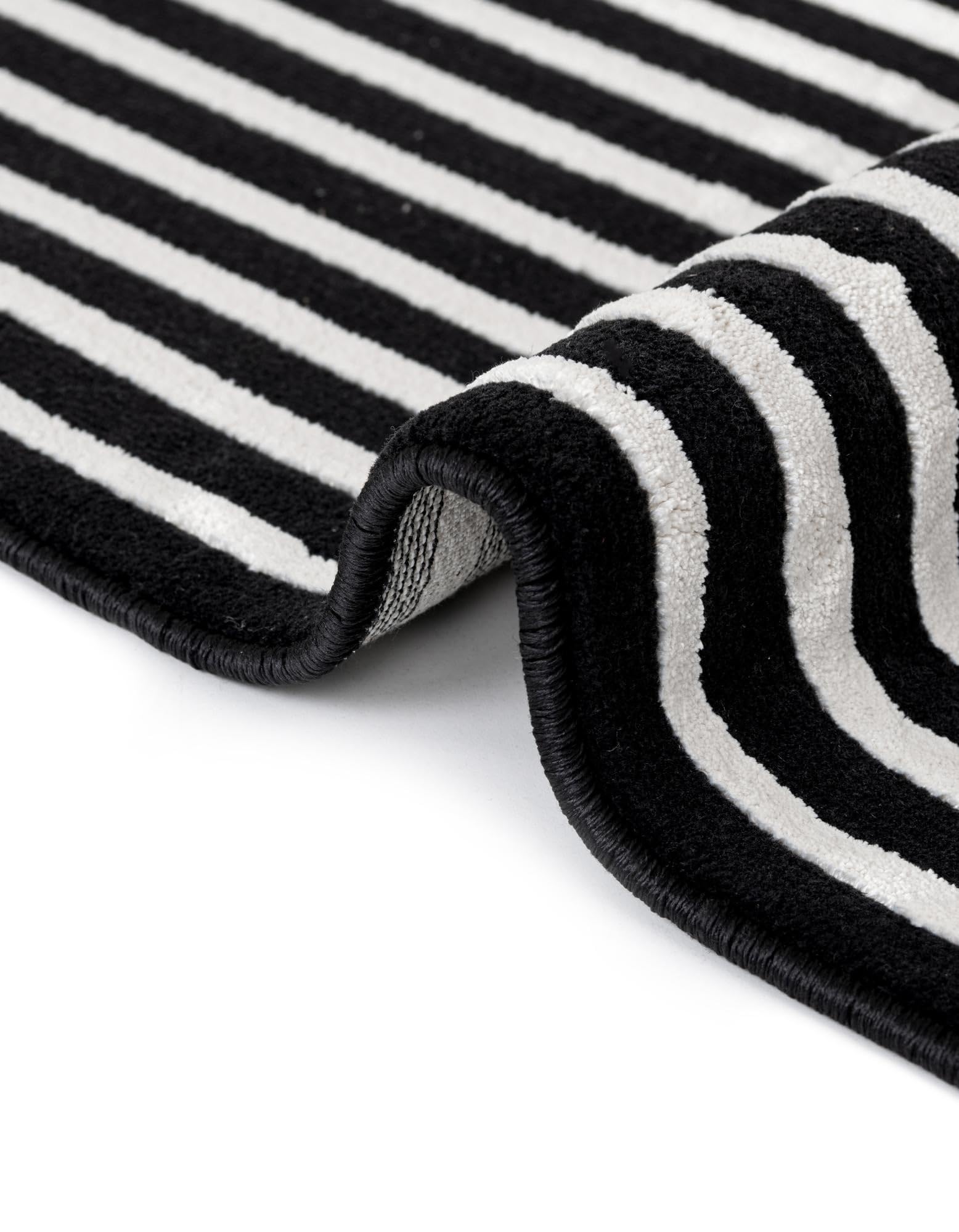 Rugs.com Milano Collection Rug – 9x12 Black and White Medium-Pile Rug Perfect for Living Rooms, Large Dining Rooms, Open Floorplans - Image 9