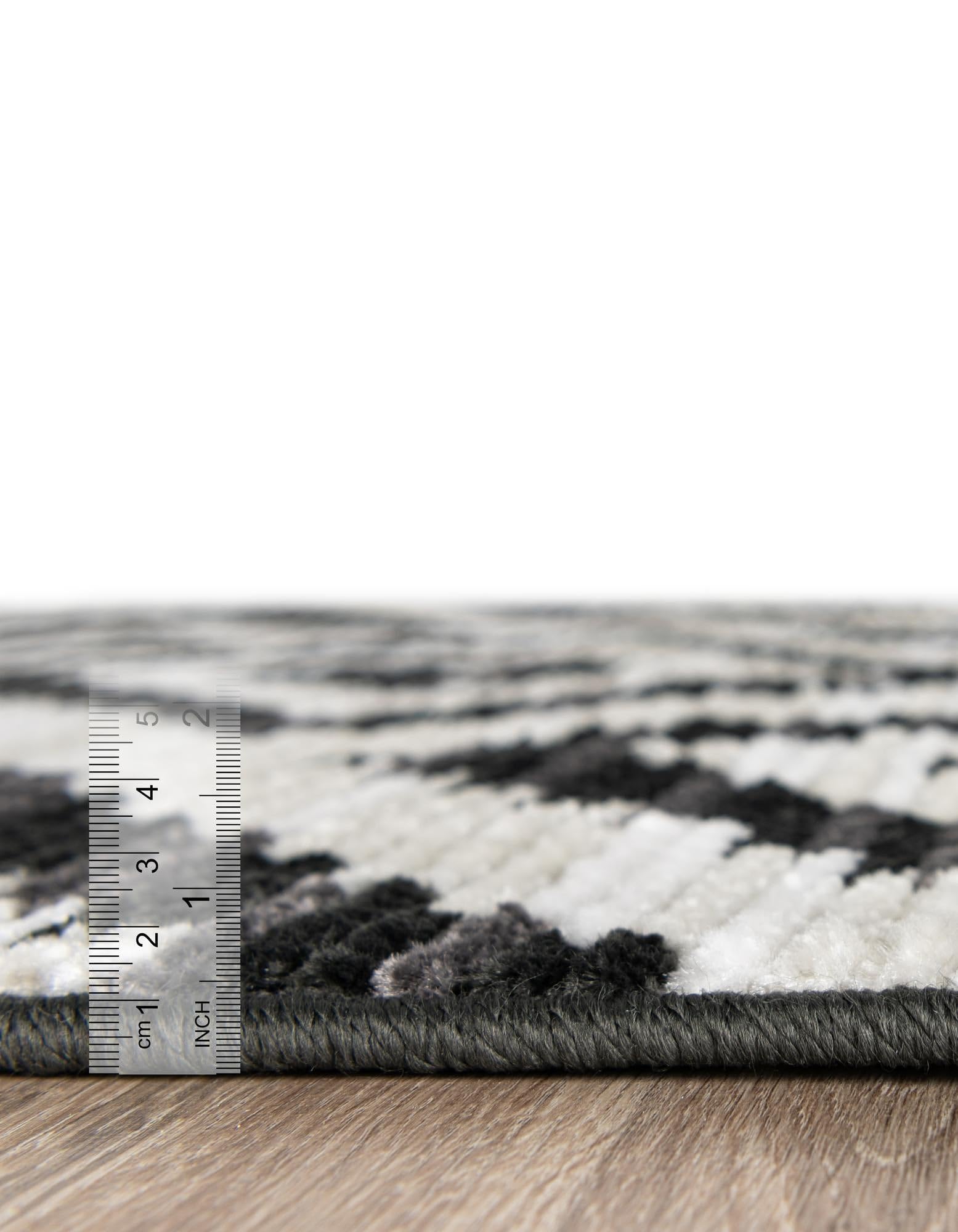 Rugs.com Odyssey Collection Rug – 10 Ft Runner Black and Ivory Medium-Pile Rug Perfect for Hallways, Entryways - Image 5