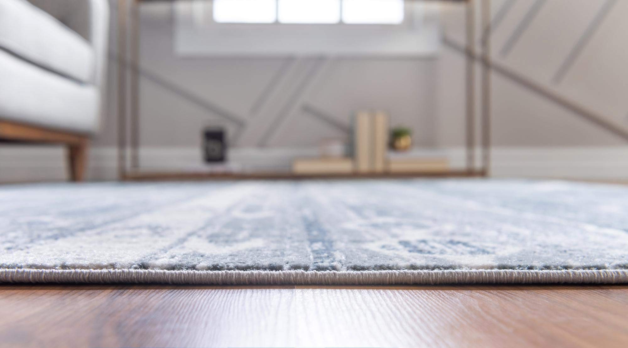 Rugs.com Oregon Collection Rug – 10' x 14' Light Slate Blue Low-Pile Rug Perfect for Living Rooms, Large Dining Rooms, Open Floorplans - Image 5