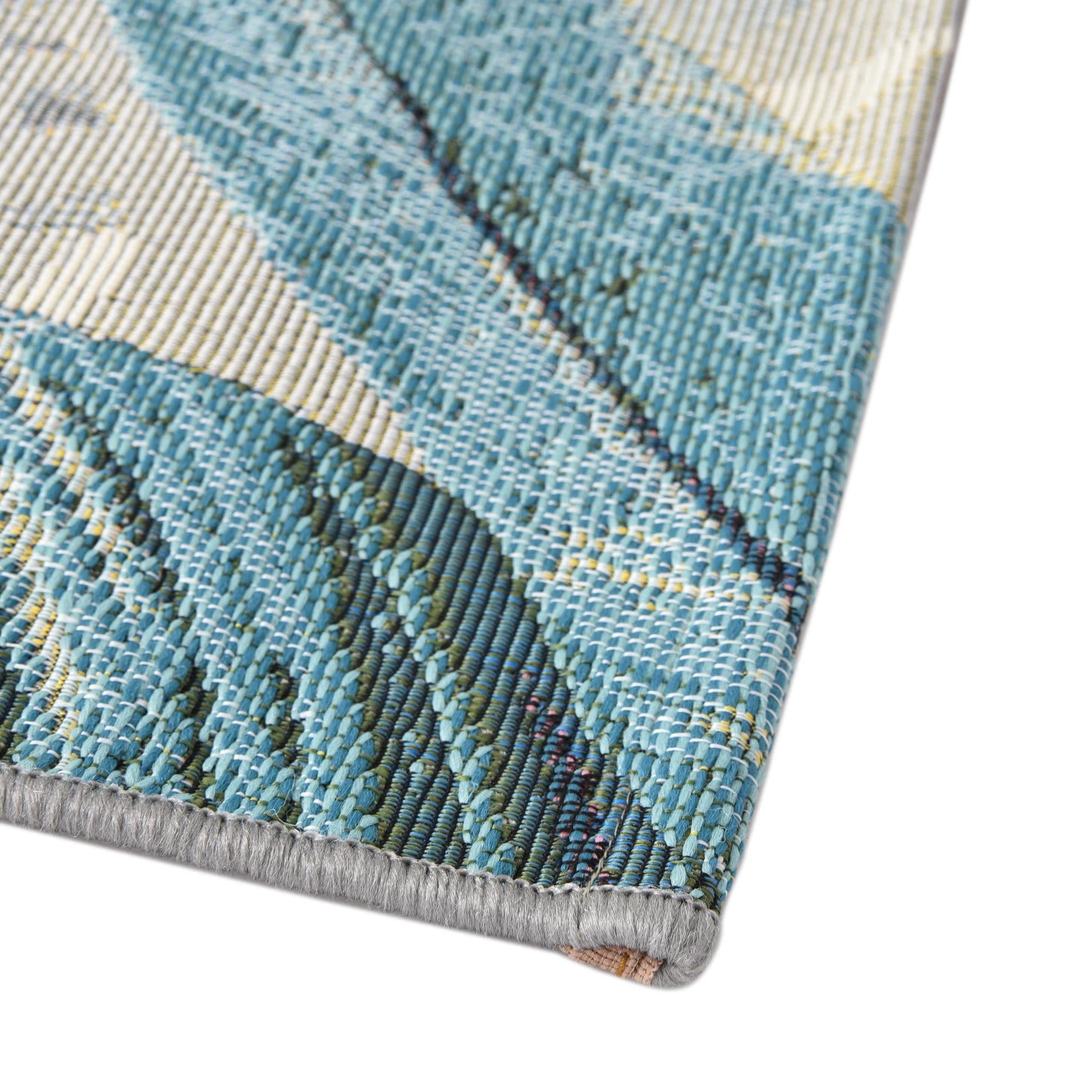 Rugs.com Outdoor Botanical Collection Rug – 10 Ft Runner Multi Flatweave-Pile Rug Perfect for Hallways, Entryways - Image 5