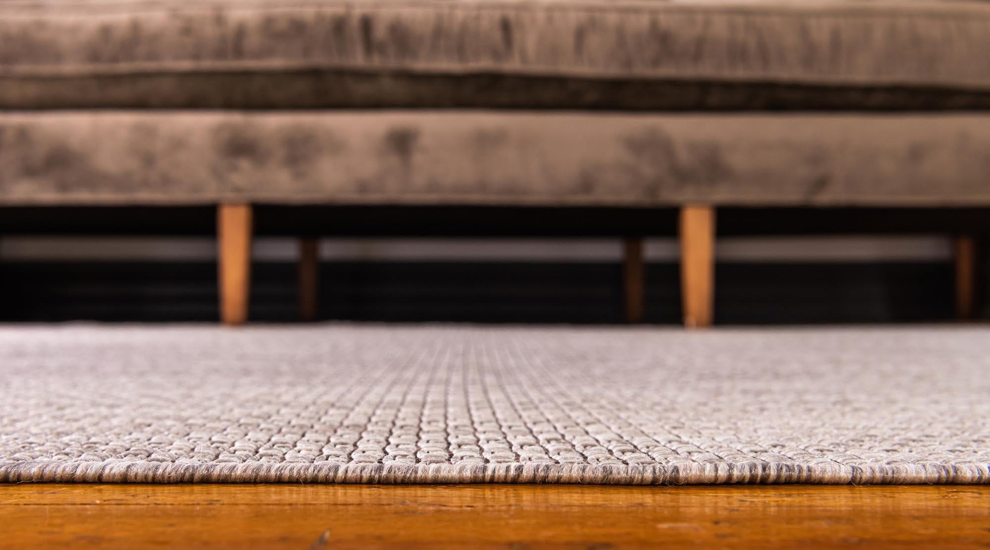 Rugs.com Outdoor Solid Collection Rug – 4x6 Beige Flatweave-Pile Rug Perfect for Entryways, Kitchens, Breakfast Nooks, Accent Pieces - Image 4