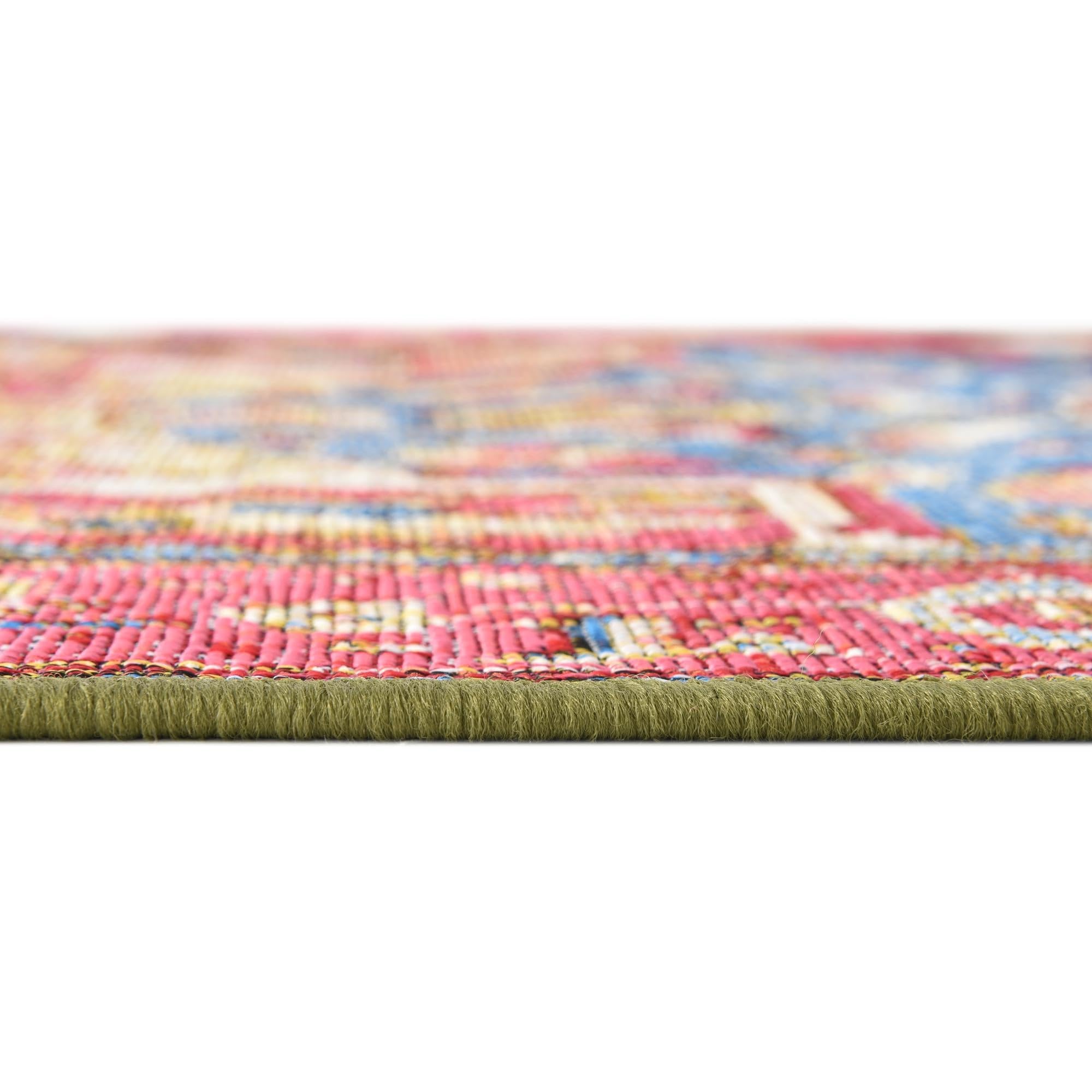 Rugs.com Outdoor Traditional Collection Rug – 4x6 Multi Flatweave-Pile Rug Perfect for Entryways, Kitchens, Breakfast Nooks, Accent Pieces - Image 4