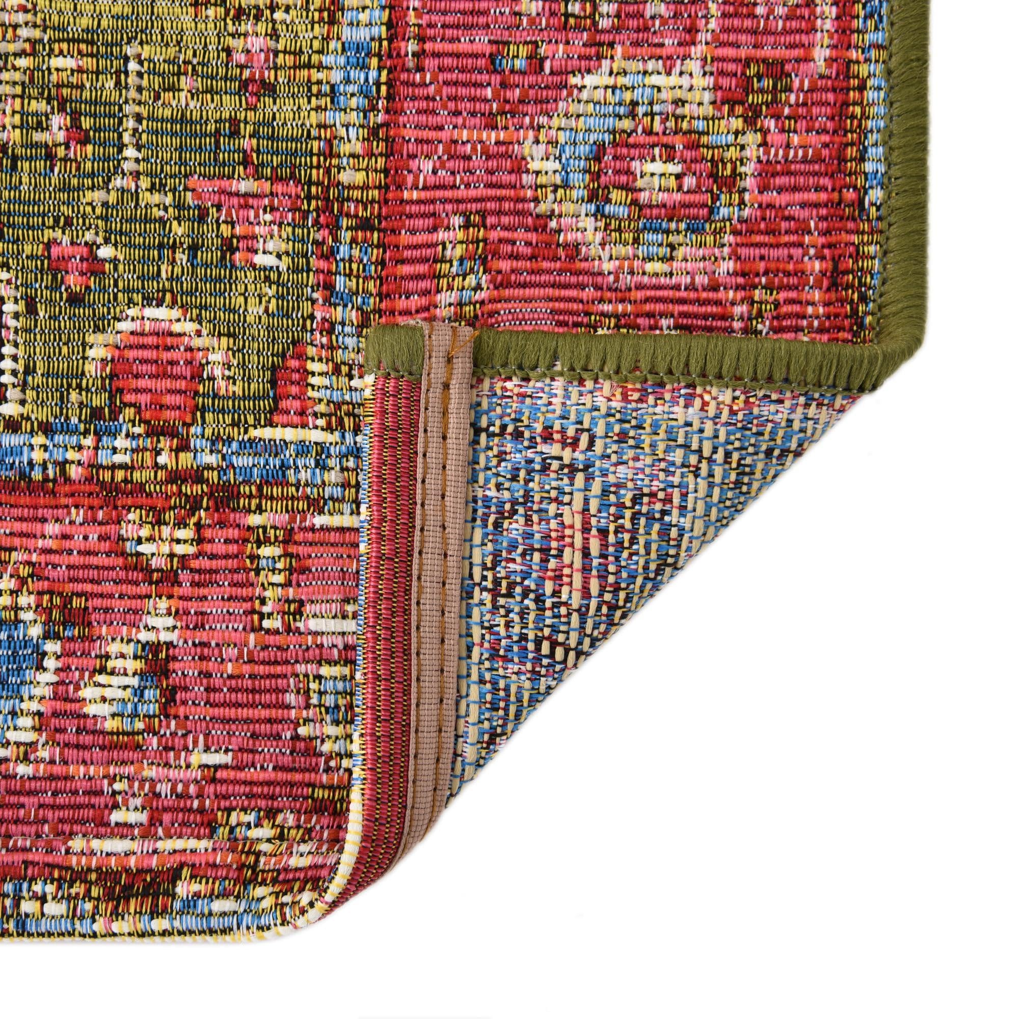 Rugs.com Outdoor Traditional Collection Rug – 4x6 Multi Flatweave-Pile Rug Perfect for Entryways, Kitchens, Breakfast Nooks, Accent Pieces - Image 8