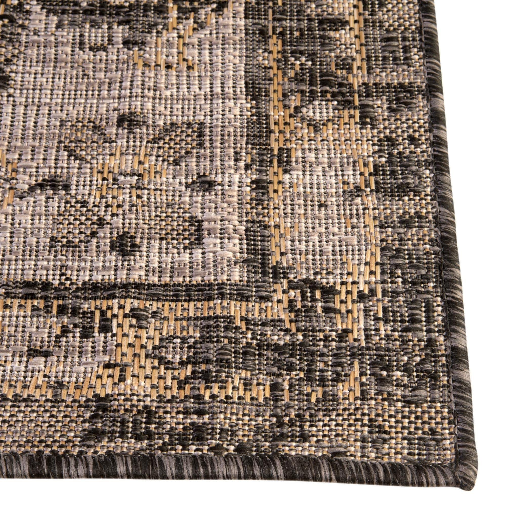 Rugs.com Outdoor Traditional Collection Rug – 5x8 Charcoal Flatweave-Pile Rug Perfect for Bedrooms, Dining Rooms, Living Rooms - Image 6