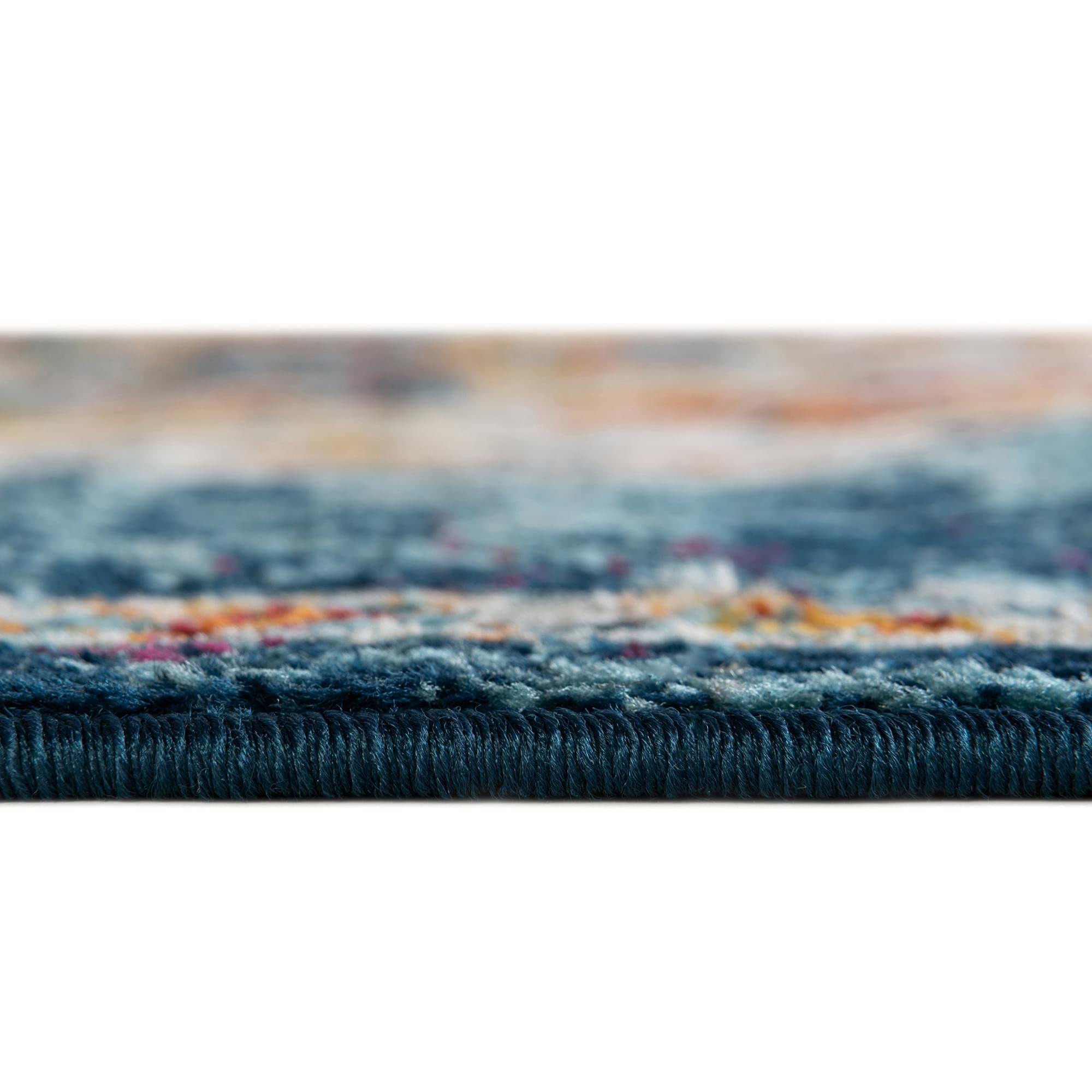 Rugs.com Parker Collection Rug – 5 Ft Octagon Multi Medium Rug Perfect for Living Rooms, Kitchens, Entryways - Image 5