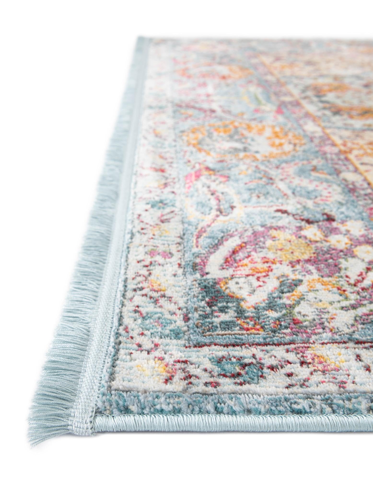 Rugs.com Santiago Collection Rug – 10x13 Light Blue Medium-Pile Rug Perfect for Living Rooms, Large Dining Rooms, Open Floorplans - Image 7