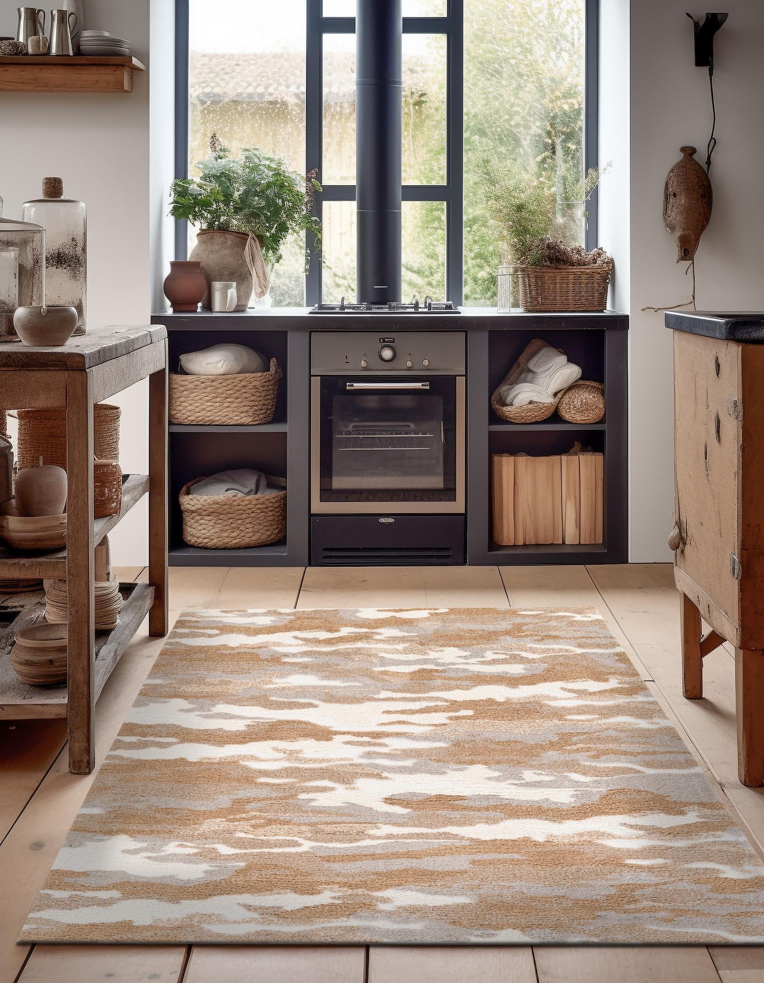 Rugs.com Sepia Collection Rug – 4x6 Caramel and Ivory High-Pile Rug Perfect for Entryways, Kitchens, Breakfast Nooks, Accent Pieces - Image 8