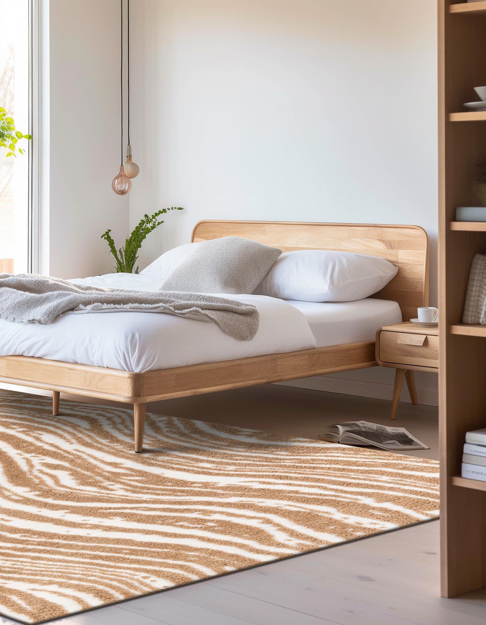 Rugs.com Sepia Collection Rug – 4x6 Caramel and Ivory High-Pile Rug Perfect for Entryways, Kitchens, Breakfast Nooks, Accent Pieces - Image 8
