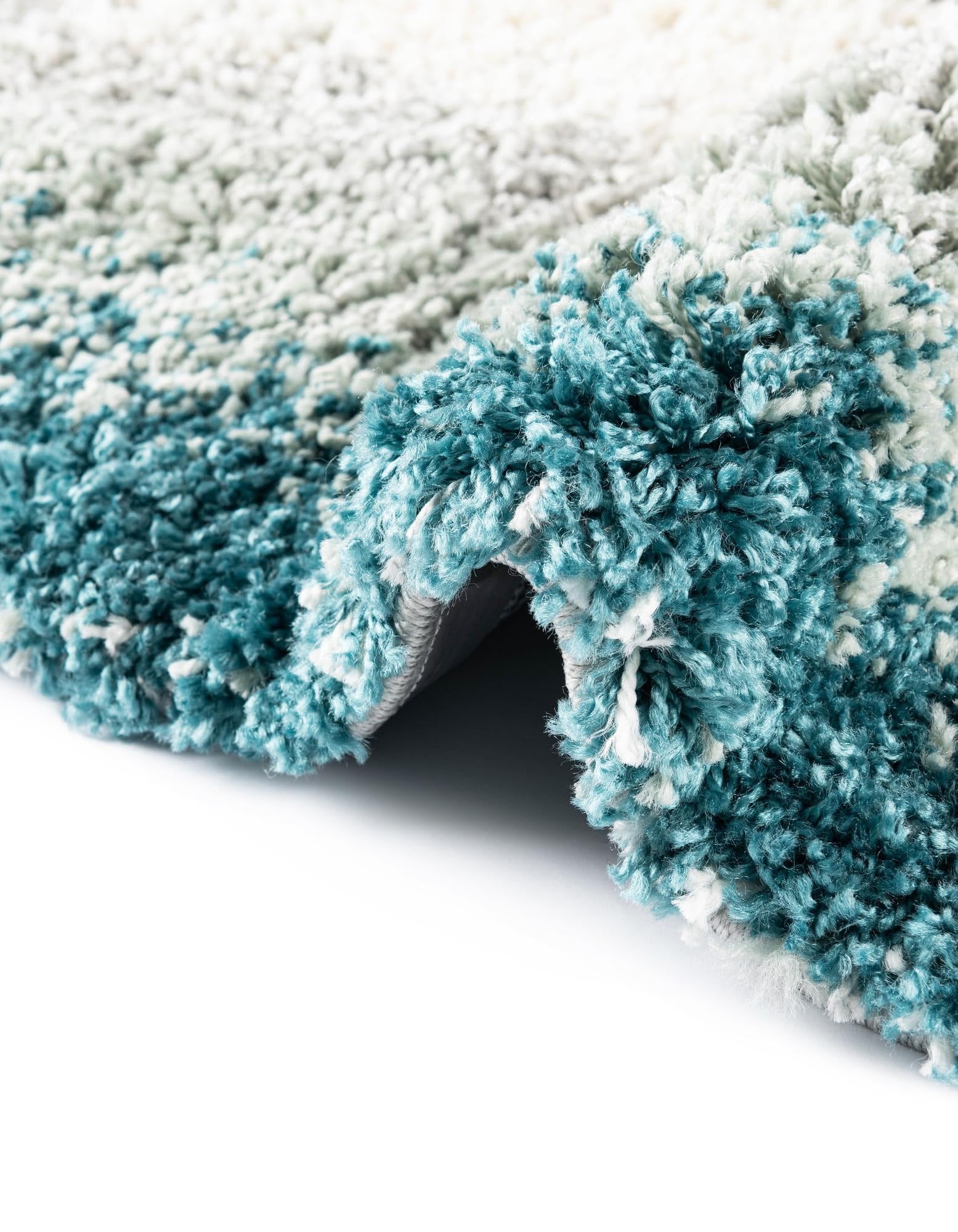 Rugs.com Soft Touch Shag Collection Rug – 10 Ft Runner Teal Shag-Pile Rug Perfect for Hallways, Entryways - Image 9
