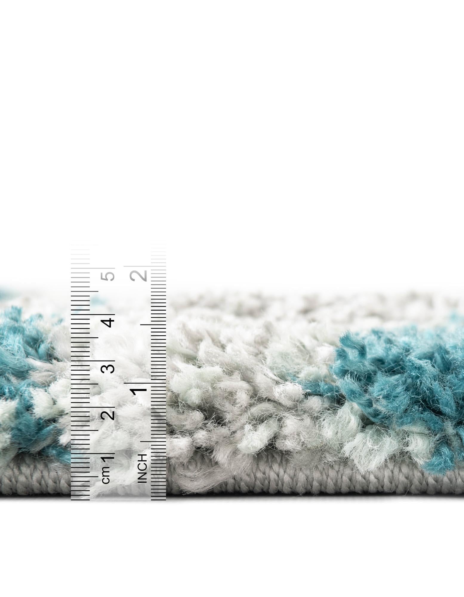 Rugs.com Soft Touch Shag Collection Rug – 3 Ft Round Teal Shag-Pile Rug Perfect for Kitchens, Dining Rooms - Image 9