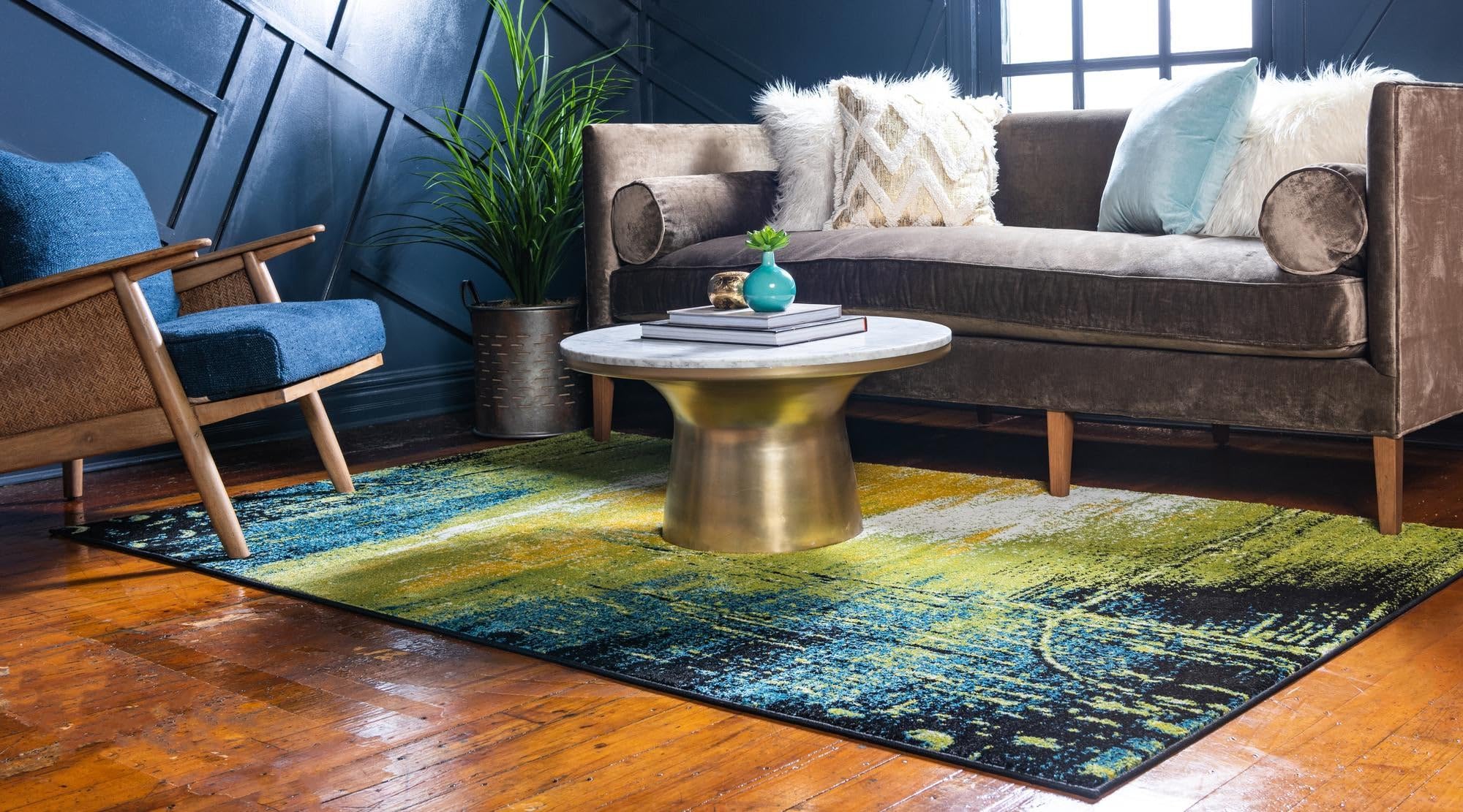 Rugs.com Tuscany Collection Rug – 9x12 Light Green Medium-Pile Rug Perfect for Living Rooms, Large Dining Rooms, Open Floorplans - Image 4