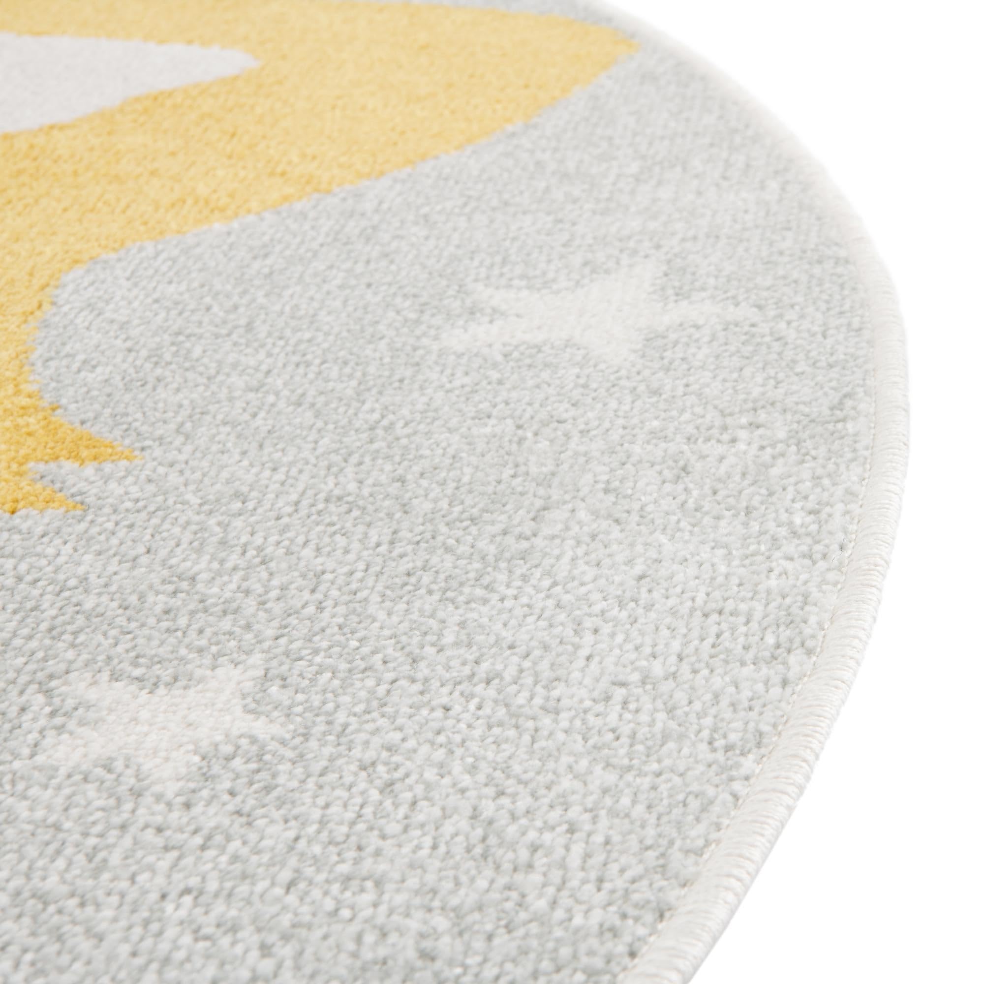 Rugs.com Whimsy Kids Collection Rug – 3 Ft Round Gray Medium-Pile Rug Perfect for Kitchens, Dining Rooms - Image 9